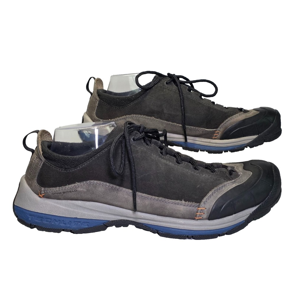 Columbia Bugatrail Mens Sneakers Size 12 Gray Black Suede Omni Grip Hiking Shoes
